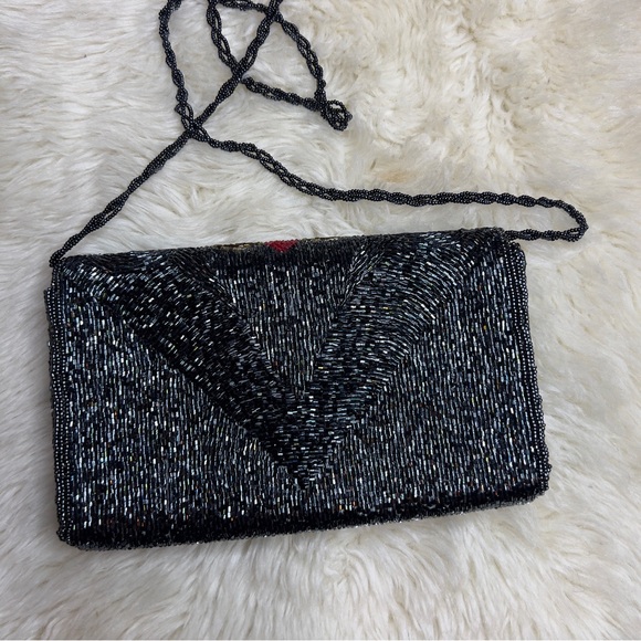 Vintage art deco style sparkling beaded formal purse/clutch - Picture 8 of 16